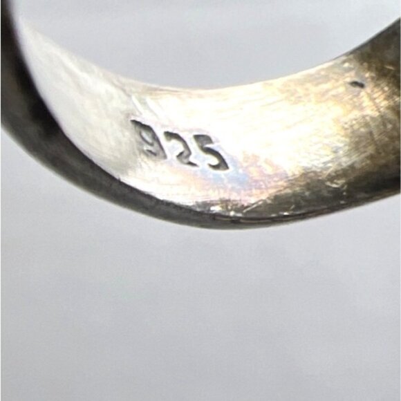 Vintage Sterling Silver Ring Tiger Eye Cabochon Ornate Detailing Boho Statement - Picture 8 of 9